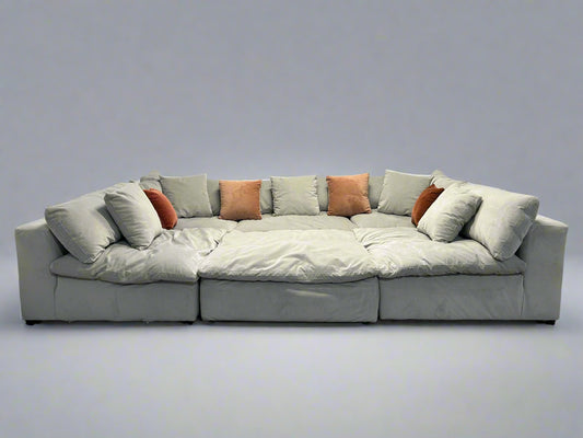 6-Pc Modular Sky Grey Cloud Sectional