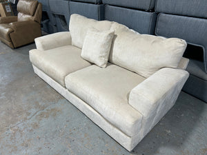 Jackson Furniture Cream Chenille Oversize Sofa