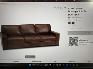 Italian Leather Cognac Tan 2-Pc Durango Sofa Set