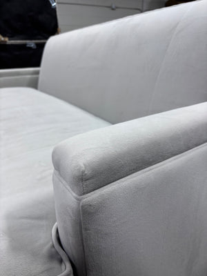 Highland House 78'' Frost Gray Velvet Sofa