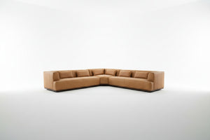 *Brand-New* Moe’s Home Clove Leather L-Shaped Sectional