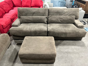 Z Gallerie MAMMOTH 3-Pc Brown Sofa & Chair Set w/Ottoman