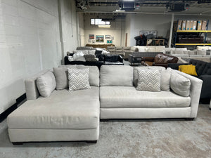 2-Pc Light Gray LAF Chaise Sectional