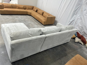 Crate & Barrel 2-Pc Axis Chaise Sectional (Douglas Ice)