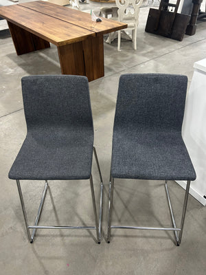 Contemporary Dark Gray Counter Stools