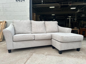 Light Gray Reversible Chaise Sofa
