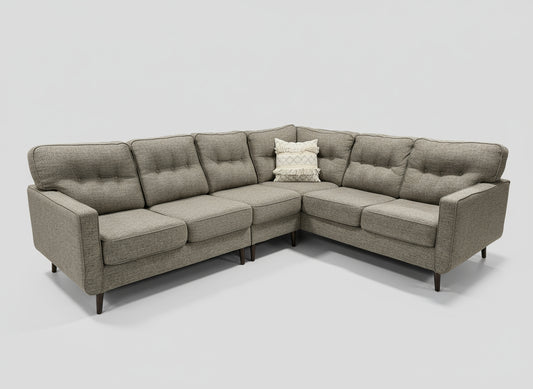 3-Pc Taupe MCM Sectional