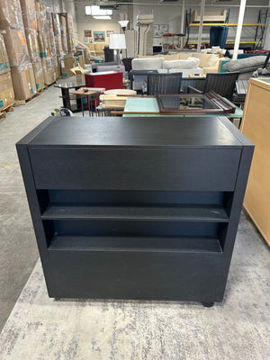 Tall Black Rolling Storage Cart