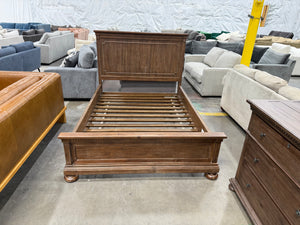 Restoration Hardware Jameson in Antiqued Coffee Full Bed Frame and Dresser
