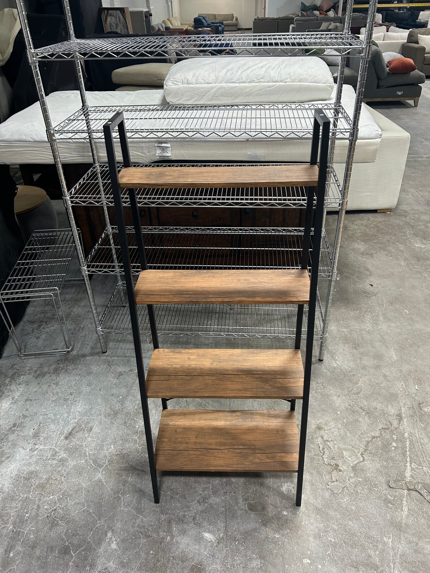 Small Wood & Metal Scandinavian Bookshelf