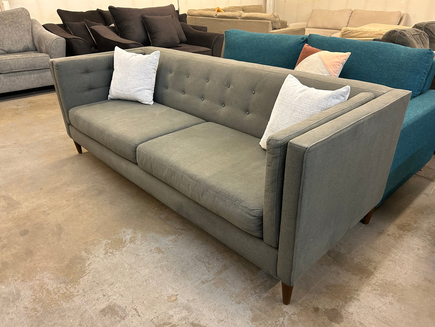 Gray Mid-Century Modern Couch