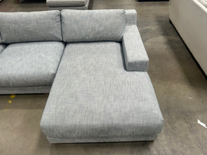 West Elm Dalton 2-Piece Chaise Sectional (Graphite)