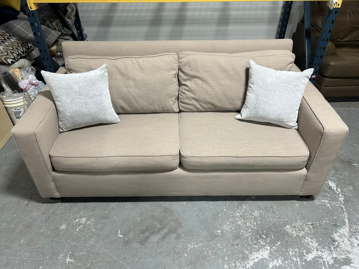 West Elm Beige 76” Henry Sofa