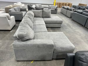Large Gray U-Shaped Sectional