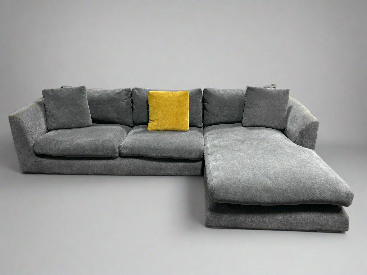 Mario Capasa Gray Feathers Collection Sectional