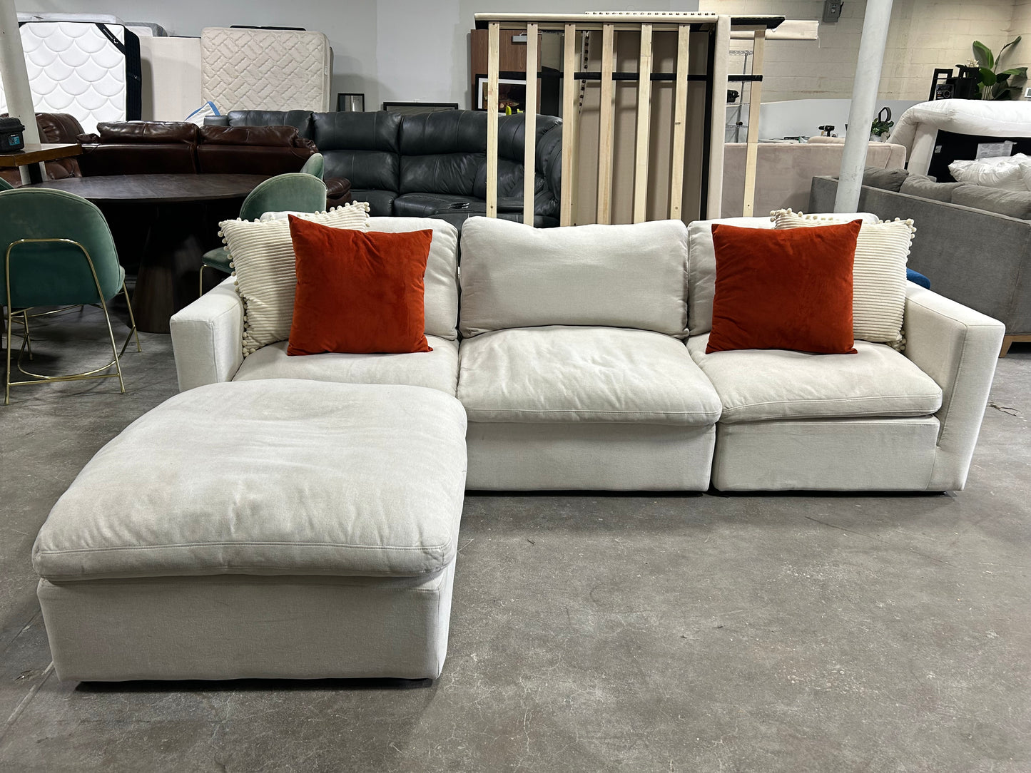 4-Pc Modular Sky Grey Cloud Sectional