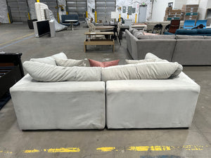 Jackson Furniture 2-Pc Modular Gray Velvet Cloud Sofa
