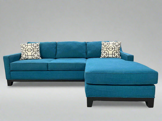 Jonathan Louis Teal Reversible Chaise Sectional