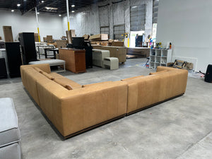*Brand-New* Moe’s Home Clove Leather L-Shaped Sectional