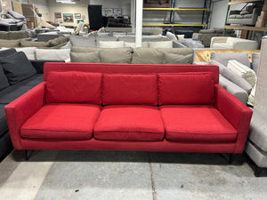 Room & Board 86” Red MCM Sofa