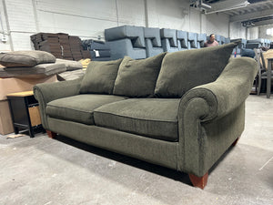 Olive Green Roll Arm Sofa