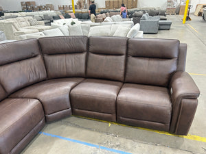 Flexsteel Griffin Italian Leather Zero Gravity Reclining Sectional