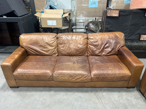 Italian Leather Cognac Tan 2-Pc Durango Sofa Set