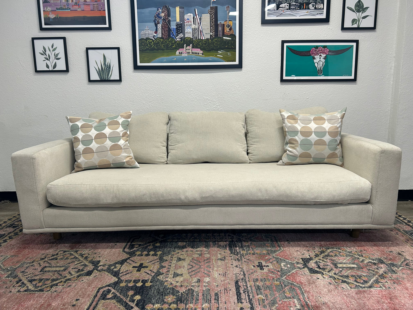 Four Hands Sky Grey 87'' Dom Sofa