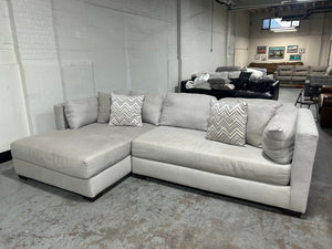 2-Pc Light Gray LAF Chaise Sectional