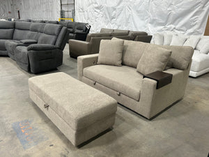 Thomasville Gilroy Oversized Storage Chair w/Storage Ottoman