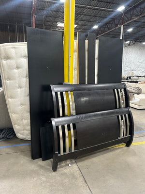 3-Pc Complete Espresso Queen Bed Set (Bed, Dresser, Nightstand)