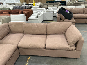 Albany Park Kova L-Shape Corner Sectional - Mocha Performance Bouclé