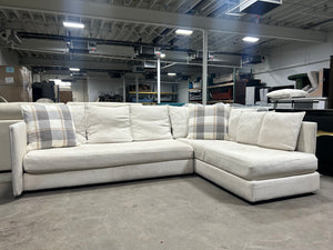 West Elm 2-Pc Serene Chaise Sectional (Natural)