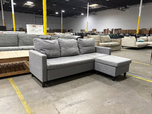 Gray 3-Pc Sectional w/ Ottoman