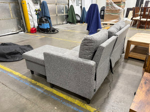 Gray 3-Pc Sectional w/ Ottoman