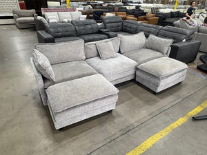 Gray PLUSH Modular Sectional