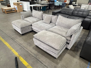 Gray PLUSH Modular Sectional