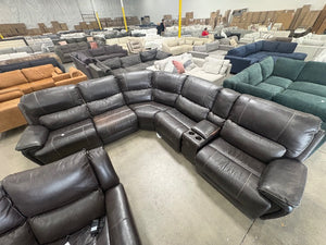 Malachi Leather Power Reclining Sectional