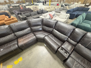 Malachi Leather Power Reclining Sectional