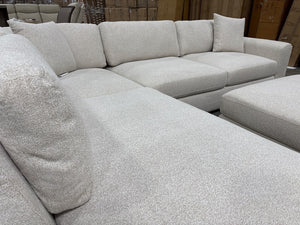 Andee Deep Fabric Sectional w/ Ottoman