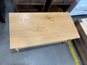 Light Wood Woven Coffee Table