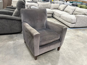 Gray Velvet Accent Chair