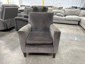 Gray Velvet Accent Chair
