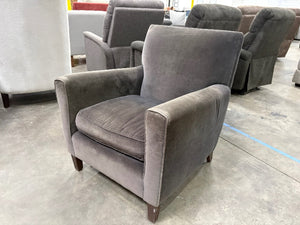 Gray Velvet Accent Chair