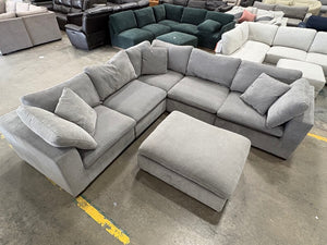 Lowell 6-Piece Modular Sectional — Dark Gray