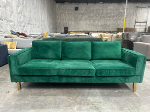 Emerald Velvet MCM Sofa