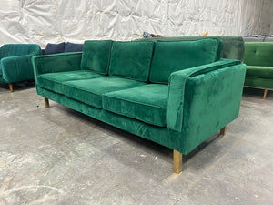 Emerald Velvet MCM Sofa