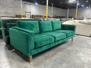 Emerald Velvet MCM Sofa