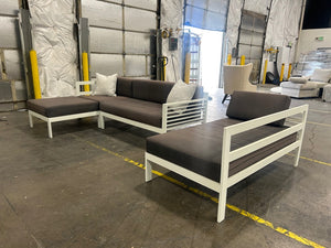 Outdoor Sofa w/Ottoman & Chaise Lounge Patio Set