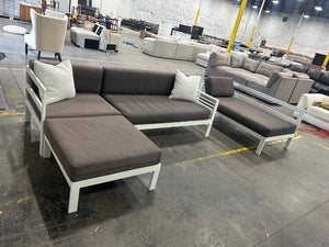 Outdoor Sofa w/Ottoman & Chaise Lounge Patio Set